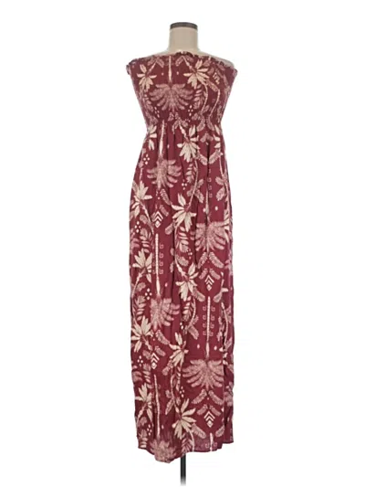 Pre-owned Monteau Casual Dress In Burgundy