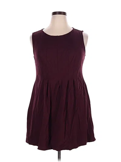 Pre-owned Monteau Casual Dress In Burgundy