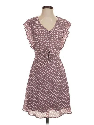 Pre-owned Monteau Casual Dress In Burgundy