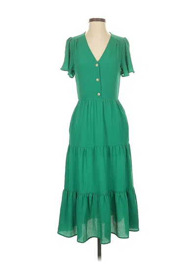 Pre-owned Monteau Casual Dress In Green