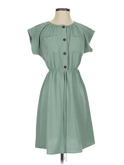 Pre-owned Monteau Casual Dress In Green