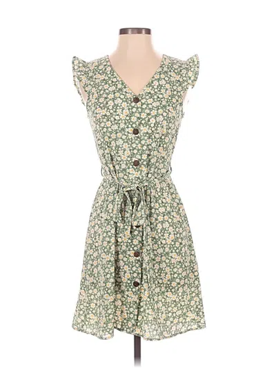 Pre-owned Monteau Casual Dress In Green