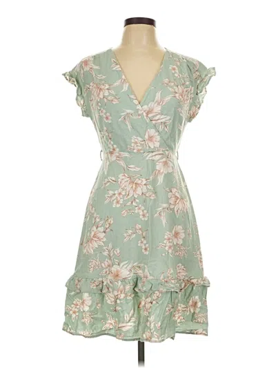 Pre-owned Monteau Casual Dress In Green