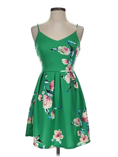 Pre-owned Monteau Casual Dress In Green
