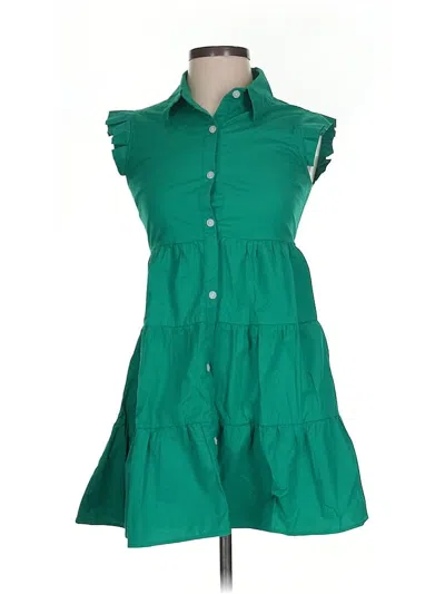 Pre-owned Monteau Casual Dress In Green