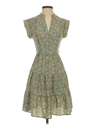 Pre-owned Monteau Casual Dress In Green