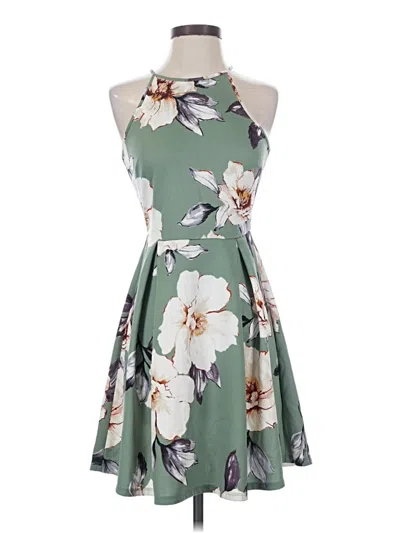 Pre-owned Monteau Casual Dress In Green