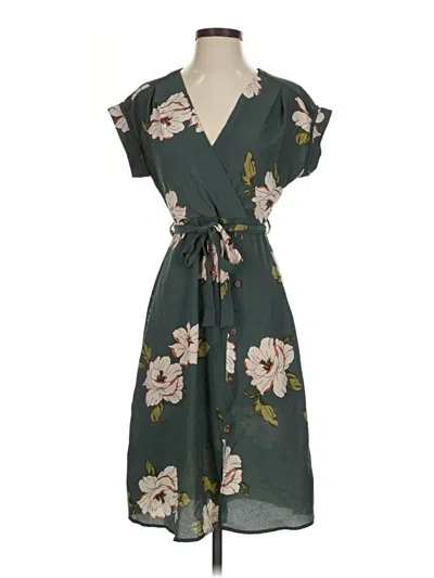 Pre-owned Monteau Casual Dress In Green