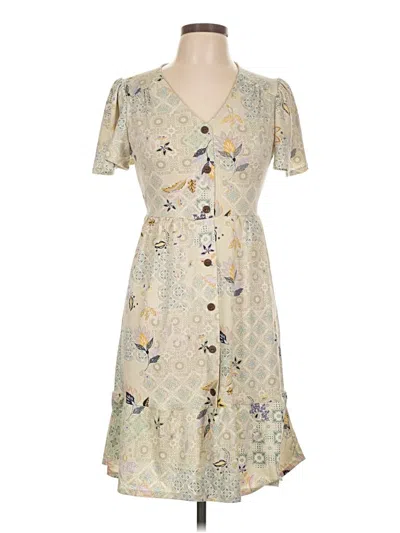 Pre-owned Monteau Casual Dress In Ivory