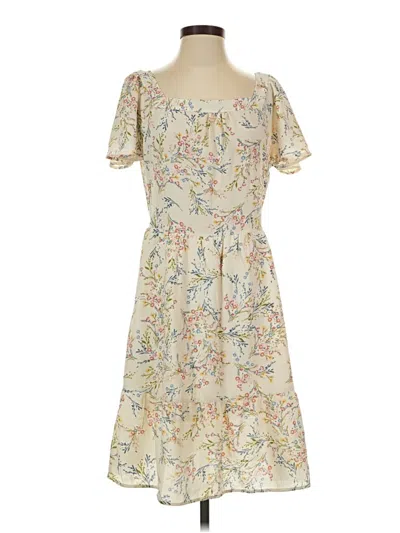 Pre-owned Monteau Casual Dress In Ivory