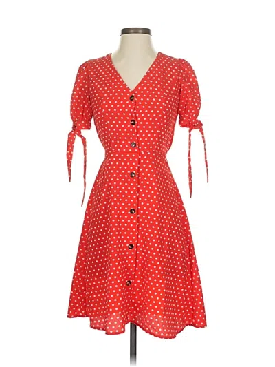Pre-owned Monteau Casual Dress In Red