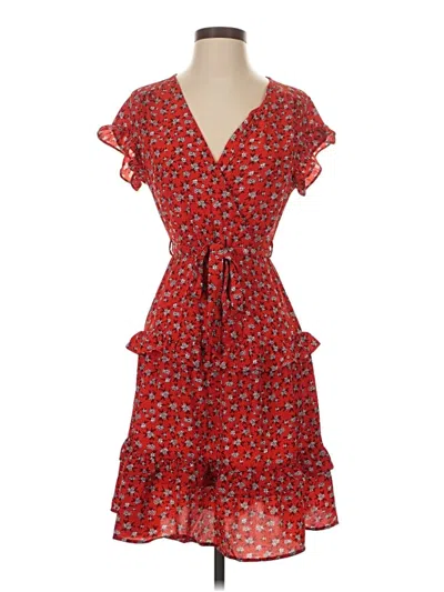 Pre-owned Monteau Casual Dress In Red