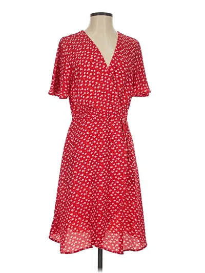 Pre-owned Monteau Casual Dress In Red