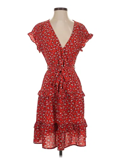 Pre-owned Monteau Casual Dress In Red