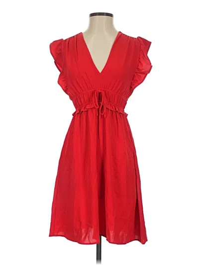 Pre-owned Monteau Casual Dress In Red