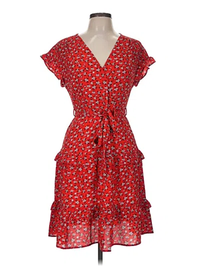 Pre-owned Monteau Casual Dress In Red