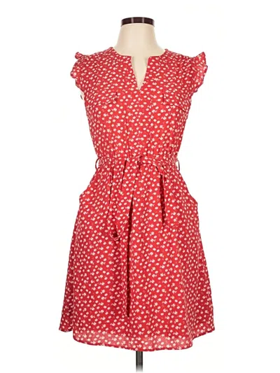 Pre-owned Monteau Casual Dress In Red