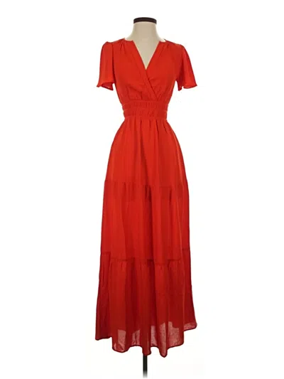 Pre-owned Monteau Casual Dress In Red