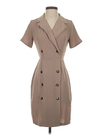 Pre-owned Monteau Casual Dress In Tan