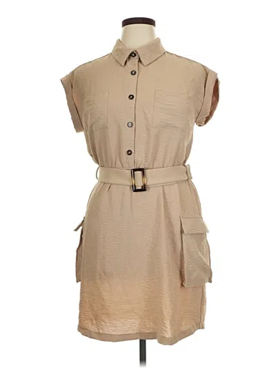 Pre-owned Monteau Casual Dress In Tan