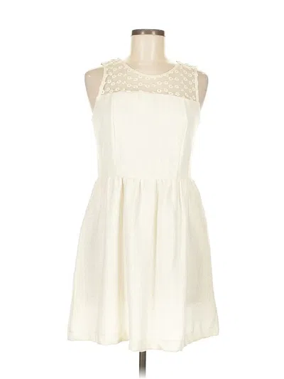 Pre-owned Monteau Casual Dress In White