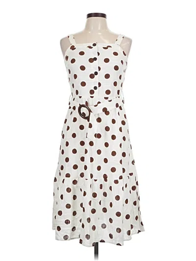 Pre-owned Monteau Casual Dress In White