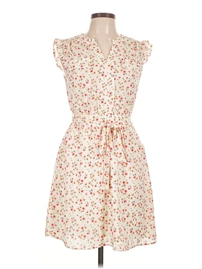 Pre-owned Monteau Casual Dress In White