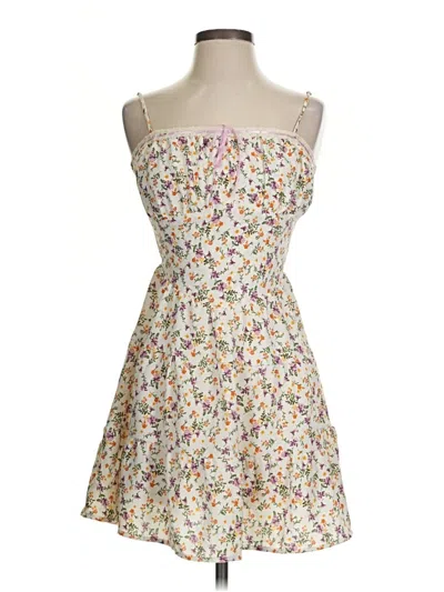 Pre-owned Monteau Casual Dress In White