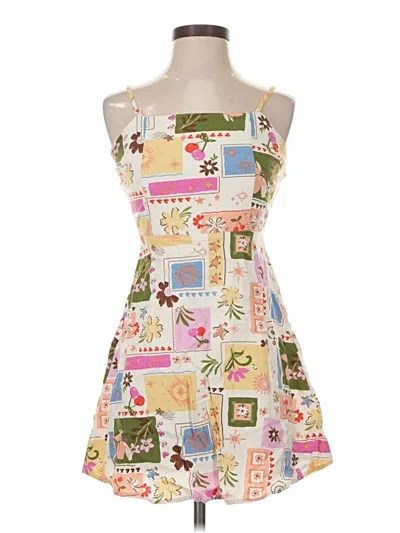Pre-owned Monteau Casual Dress In White