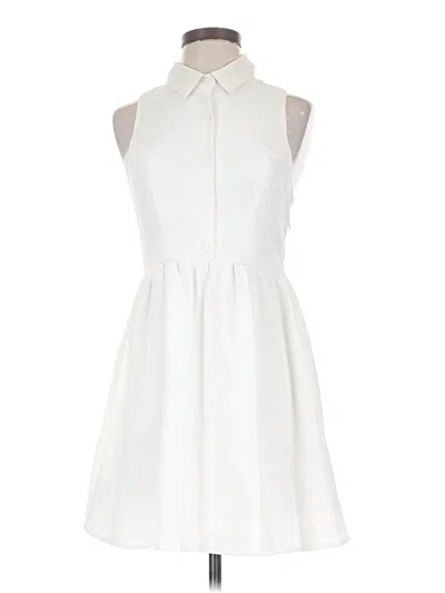 Pre-owned Monteau Casual Dress In White
