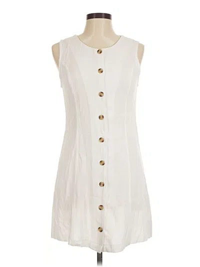 Pre-owned Monteau Casual Dress In White