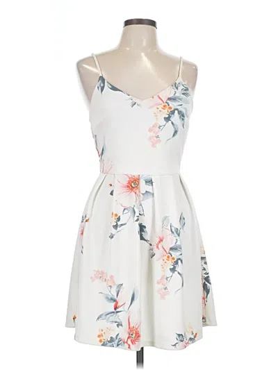 Pre-owned Monteau Casual Dress In White