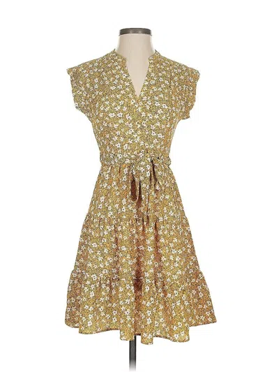 Pre-owned Monteau Casual Dress In Yellow