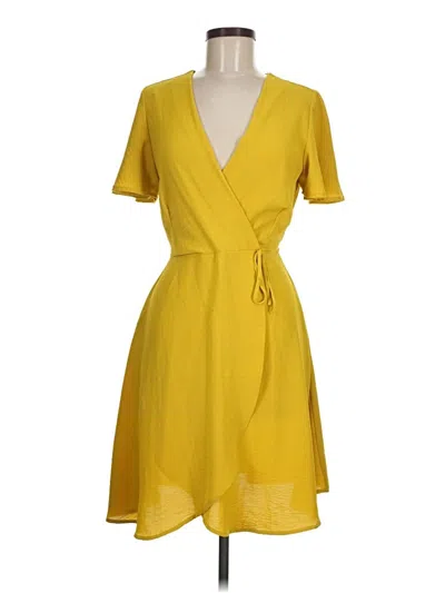 Pre-owned Monteau Casual Dress In Yellow