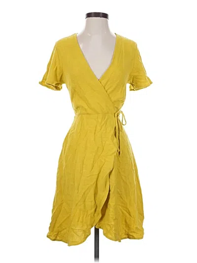 Pre-owned Monteau Casual Dress In Yellow