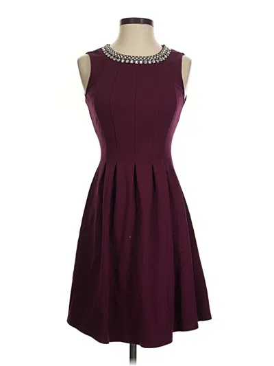 Pre-owned Monteau Cocktail Dress In Burgundy
