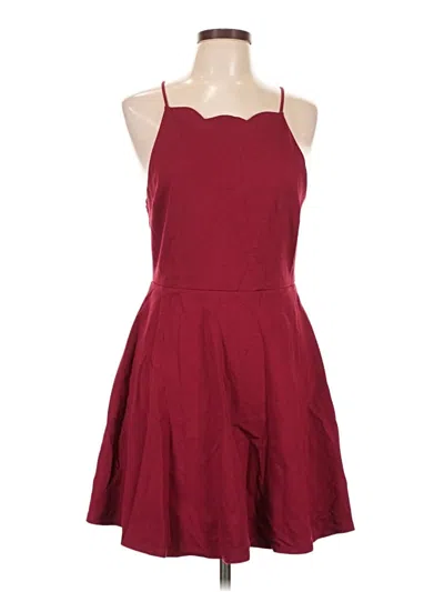 Pre-owned Monteau Cocktail Dress In Burgundy