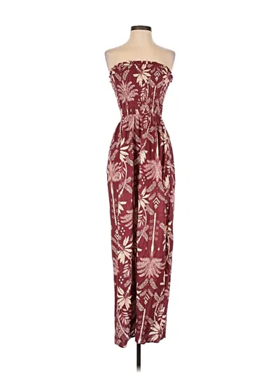 Pre-owned Monteau Cocktail Dress In Burgundy