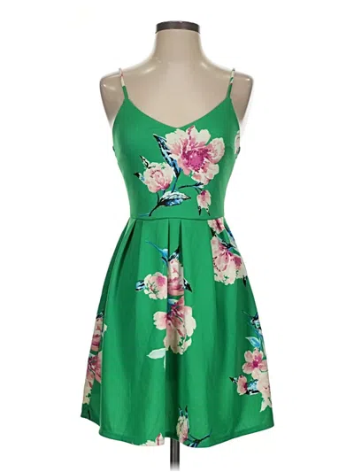 Pre-owned Monteau Cocktail Dress In Green