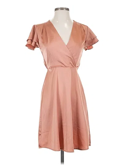 Pre-owned Monteau Cocktail Dress In Tan