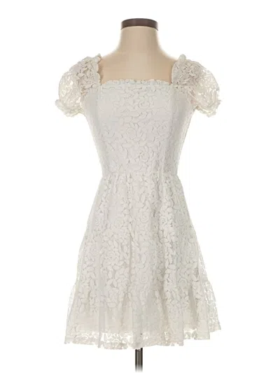 Pre-owned Monteau Cocktail Dress In White