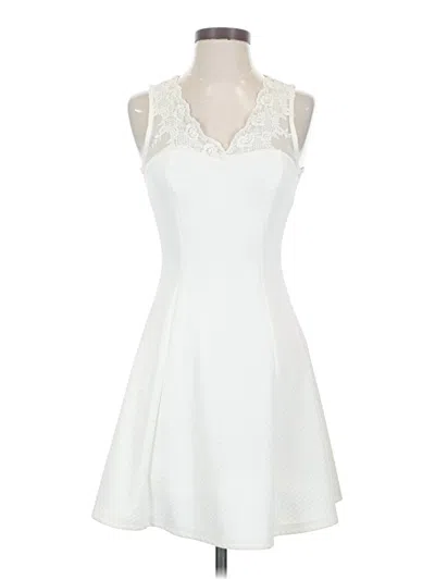 Pre-owned Monteau Cocktail Dress In White