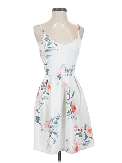 Pre-owned Monteau Cocktail Dress In White