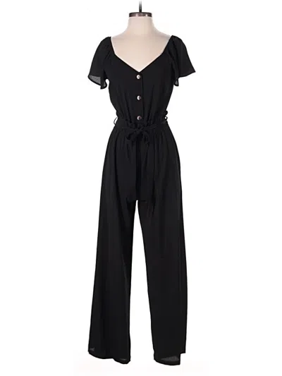 Pre-owned Monteau Jumpsuit In Black