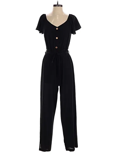 Pre-owned Monteau Jumpsuit In Black