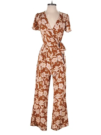Pre-owned Monteau Jumpsuit In Brown