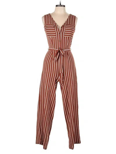 Pre-owned Monteau Jumpsuit In Brown