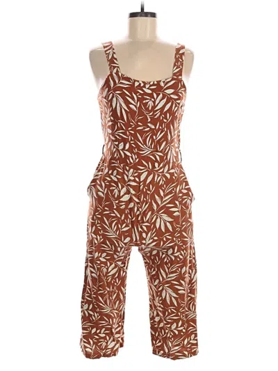 Pre-owned Monteau Jumpsuit In Brown