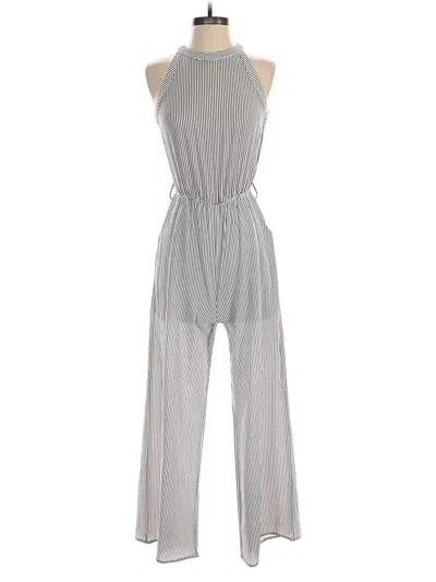 Pre-owned Monteau Jumpsuit In Gray