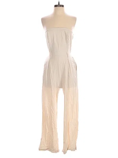 Pre-owned Monteau Jumpsuit In Ivory